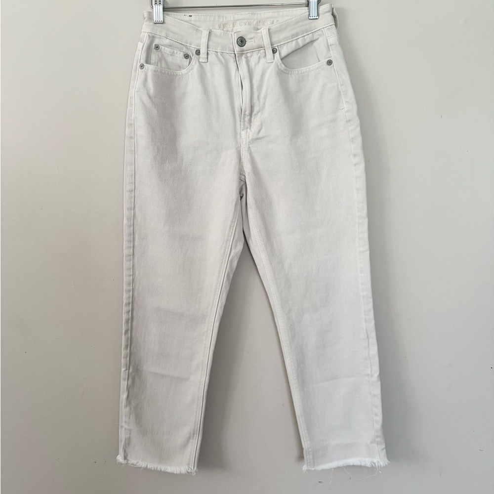 American Eagle (size 2) white mom high waist jeans